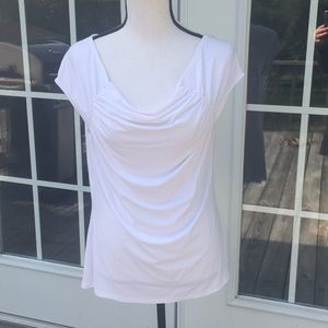 White House Black Market Drape Neck Top